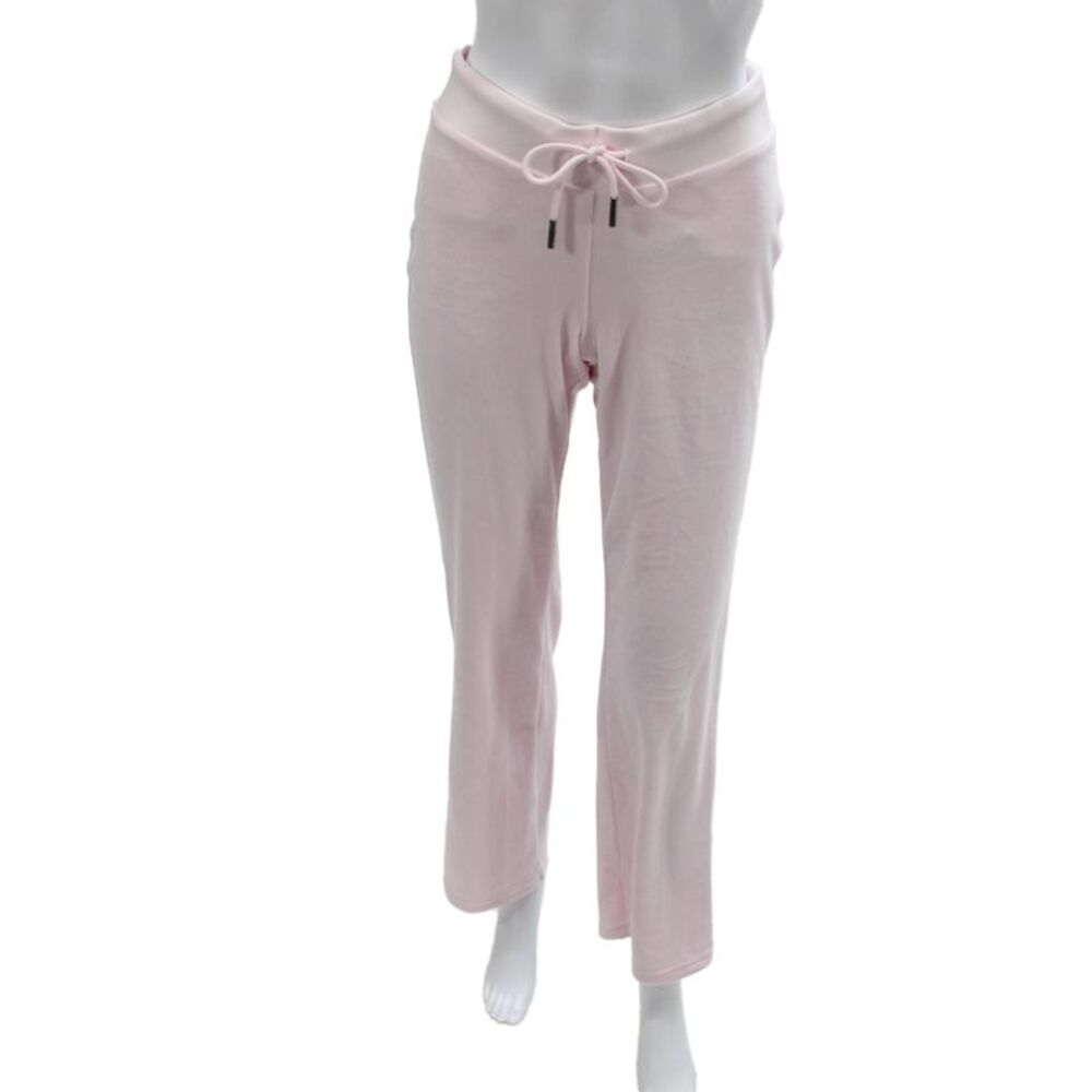 Juicy Couture Women Pink Logo Sweatpants Drawstring 95% Polyester Size XS